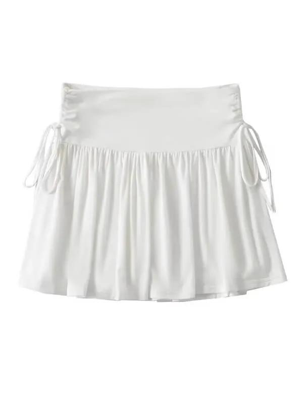 Soft girl ribbon skirt