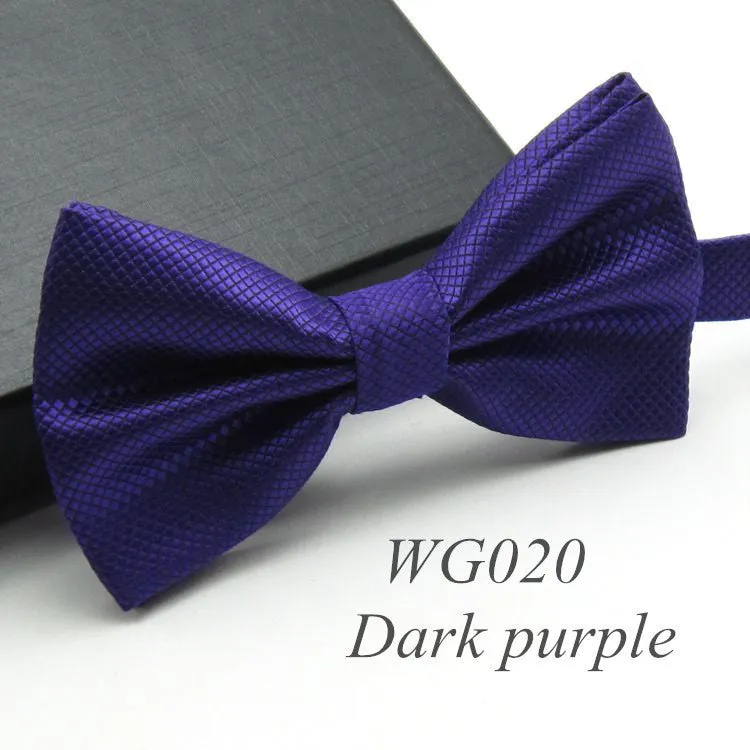 Solid Fashion Bowties Groom Men Colourful Plaid Cravat gravata Male Marriage Butterfly Wedding Bow ties