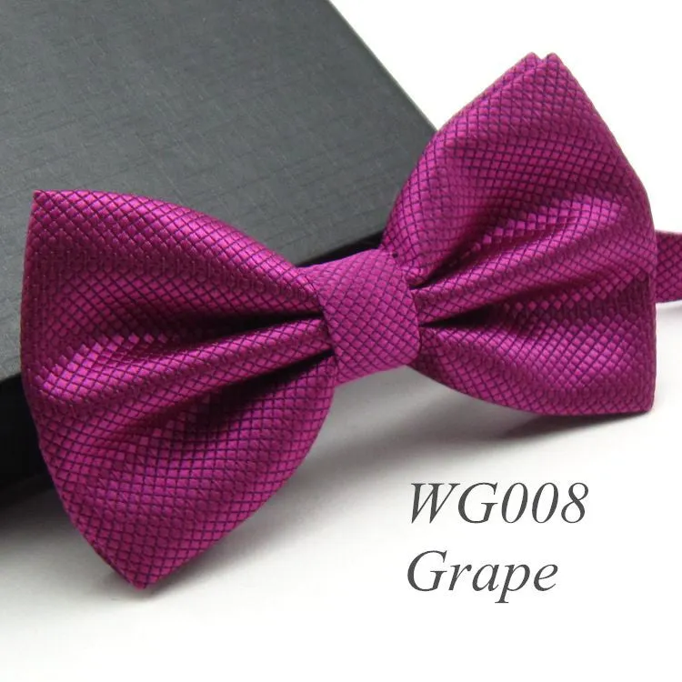 Solid Fashion Bowties Groom Men Colourful Plaid Cravat gravata Male Marriage Butterfly Wedding Bow ties