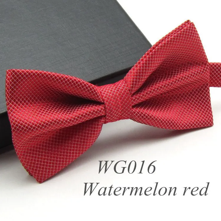 Solid Fashion Bowties Groom Men Colourful Plaid Cravat gravata Male Marriage Butterfly Wedding Bow ties
