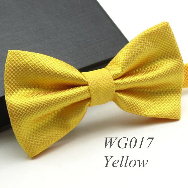 Solid Fashion Bowties Groom Men Colourful Plaid Cravat gravata Male Marriage Butterfly Wedding Bow ties