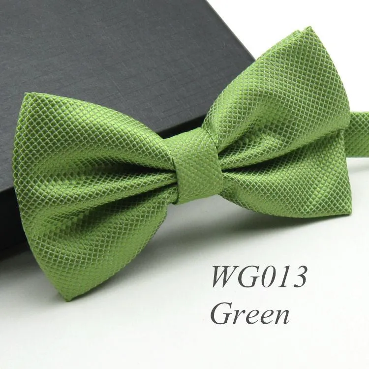 Solid Fashion Bowties Groom Men Colourful Plaid Cravat gravata Male Marriage Butterfly Wedding Bow ties