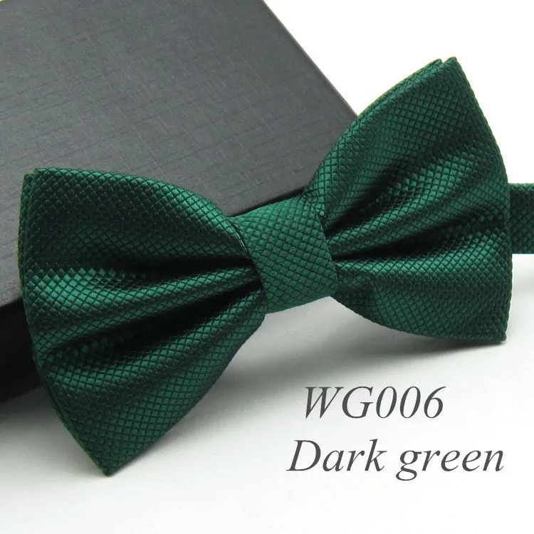 Solid Fashion Bowties Groom Men Colourful Plaid Cravat gravata Male Marriage Butterfly Wedding Bow ties