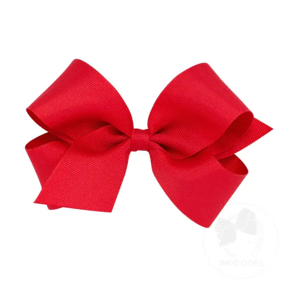 Solid Grosgrain Bow - Richmond Red