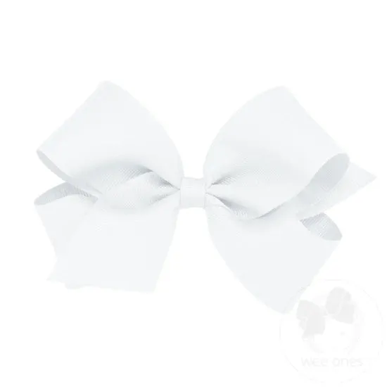 Solid Grosgrain Bow - Worth Avenue White
