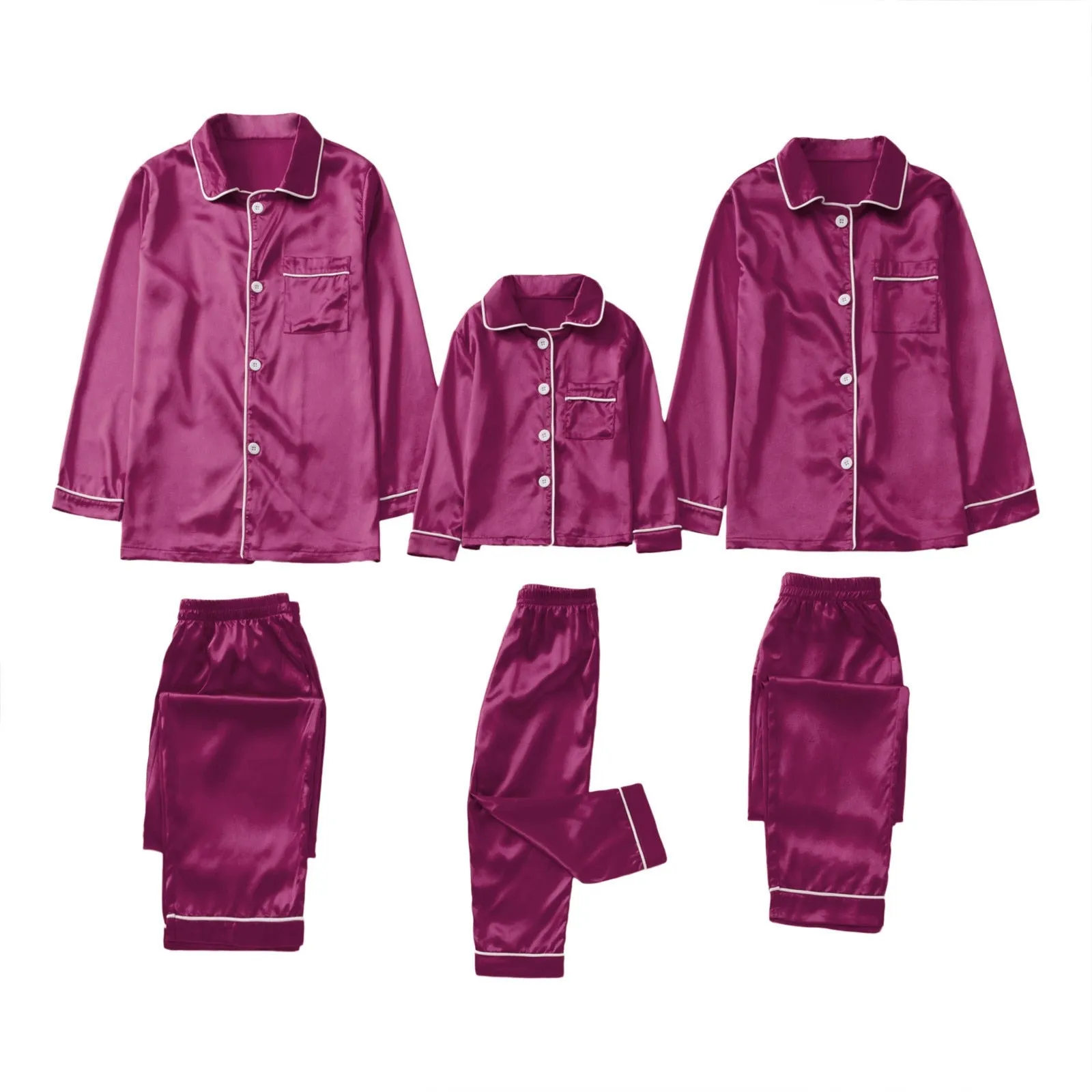 Solid Satin Family Pajama Collection