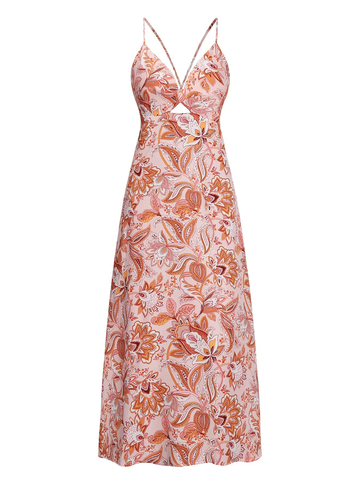 Spaghetti Strap Floral Print Dress