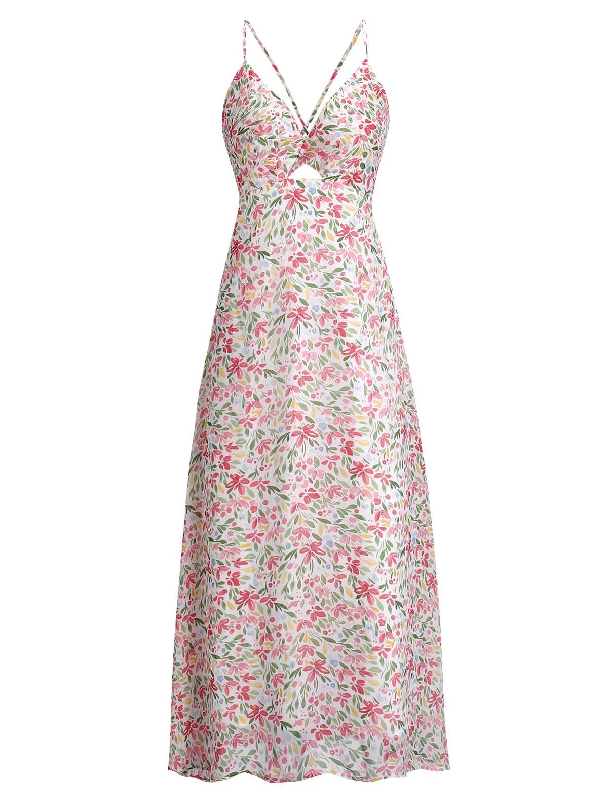 Spaghetti Strap Floral Print Dress