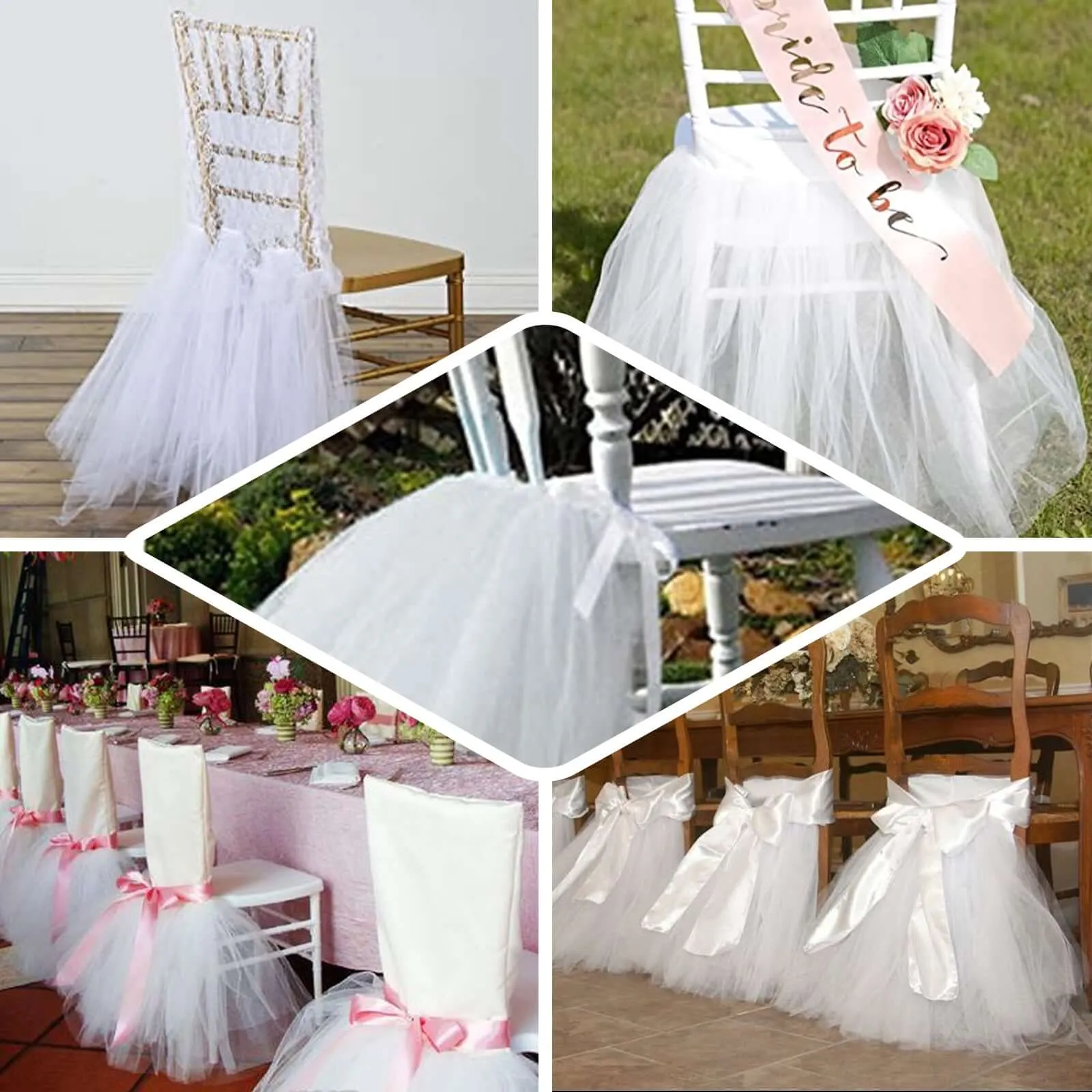 Spandex Chair Tutu Cover Skirt Ivory - Stylish Design for Wedding & Event Chair Decor