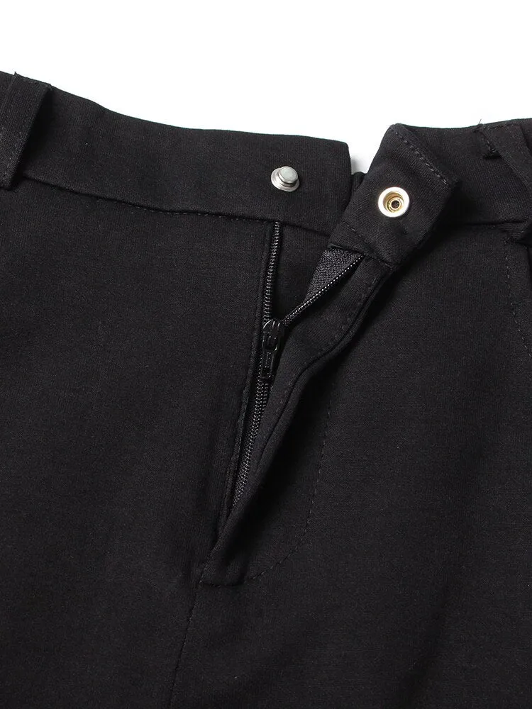Square Collar Vest High Waist Split Skirt Set