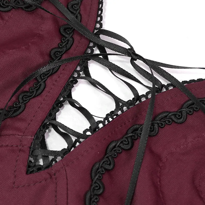 SST015 Chest hand-cranked gothic one-piece swimsuit
