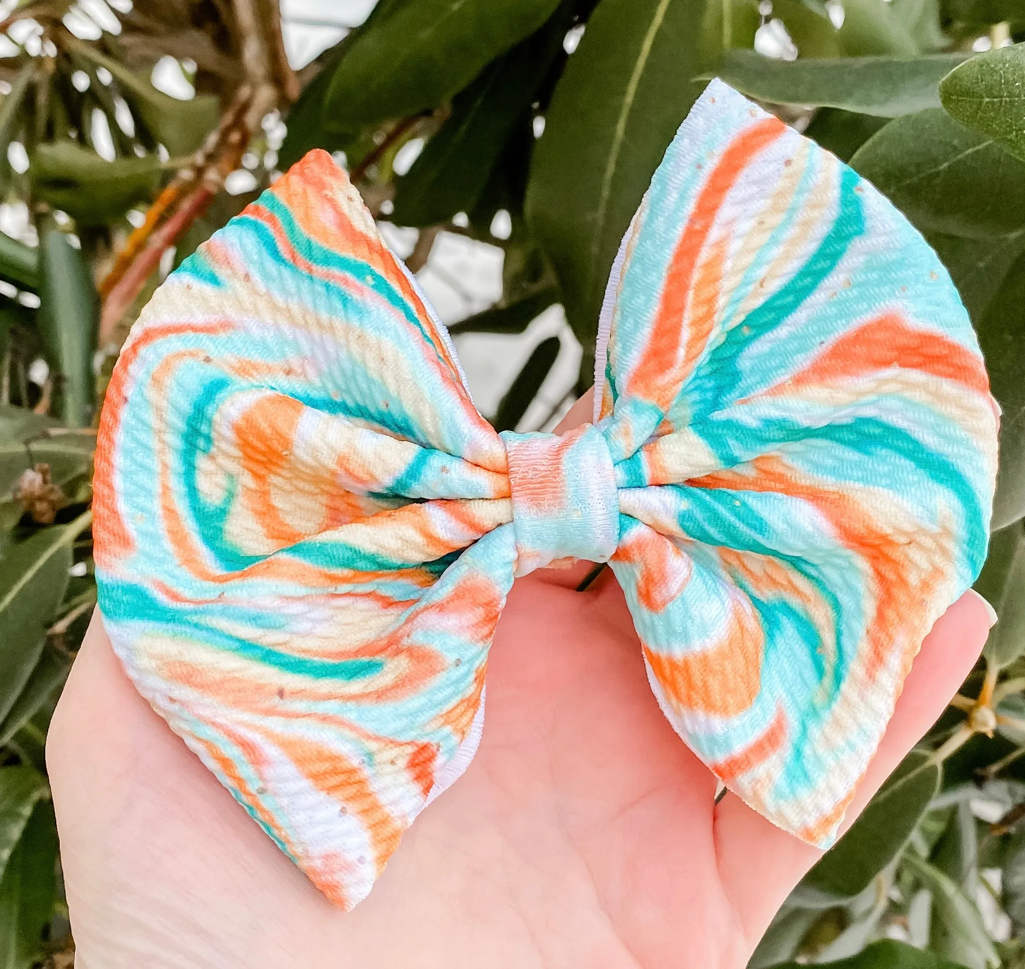 St. Patrick’s Day Emerald Gold Swirl Liverpool Fabric Bow Headband | Hair Clip