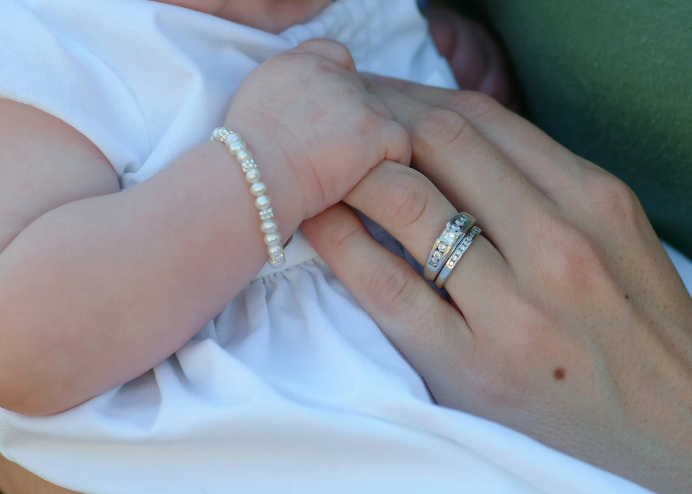 Sterling Silver Pearl Bracelet for Baby Girls Shower Gift: NBB-01D