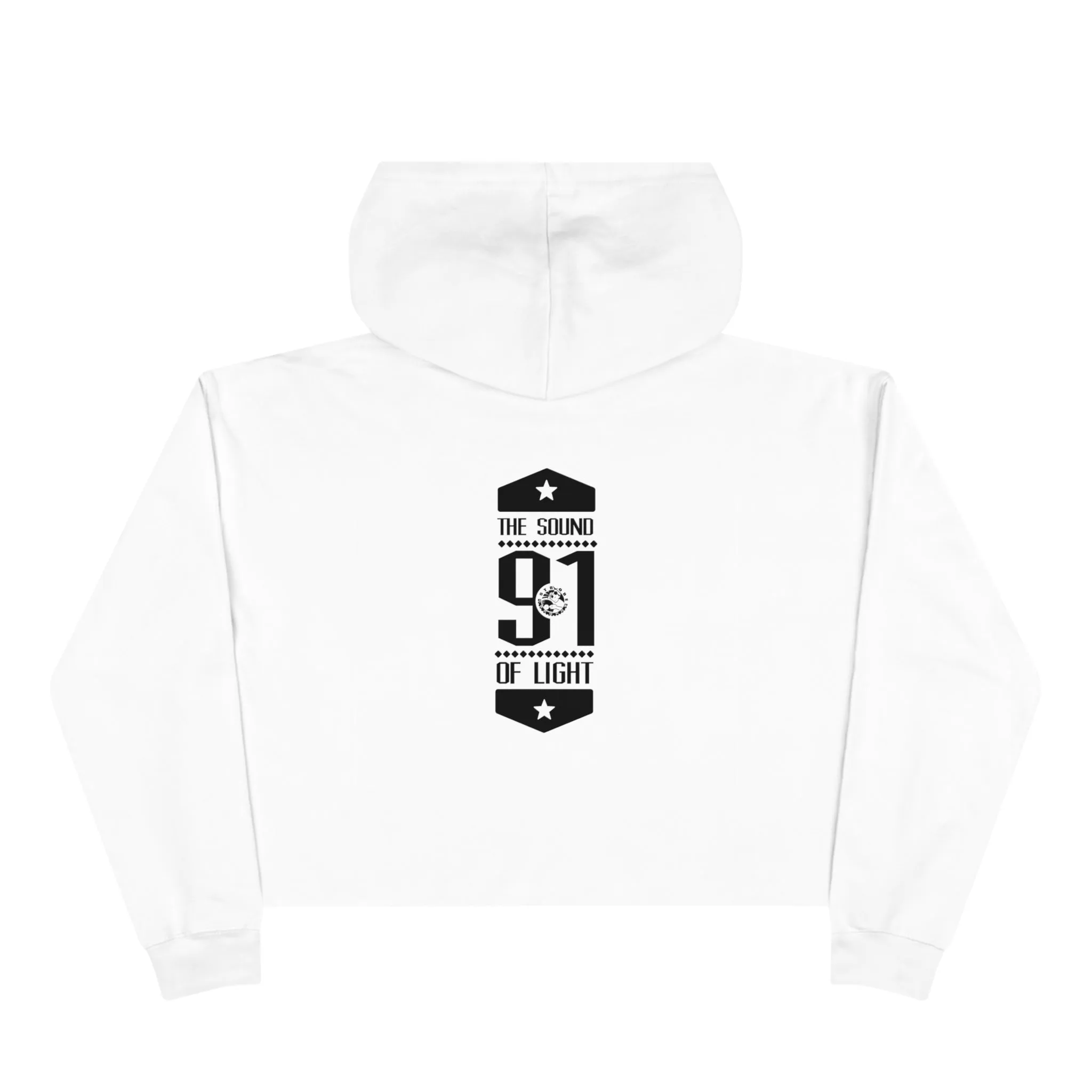 Strobe Records Classic White Crop Hoodie