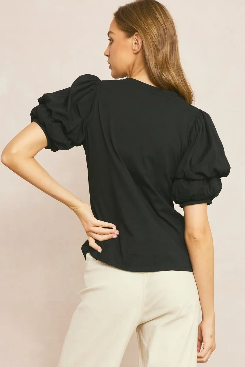 Strut Your Puff Black Top