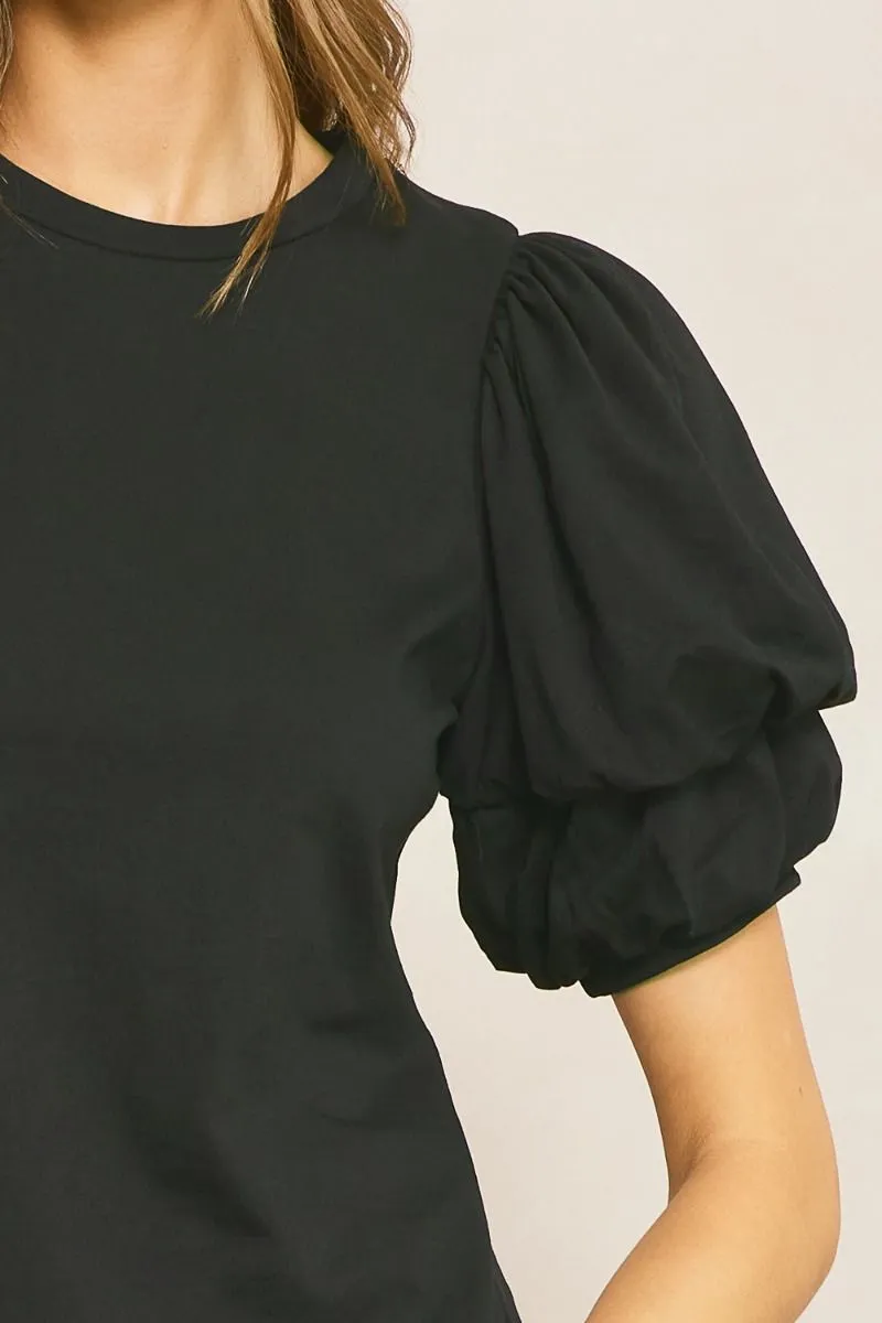 Strut Your Puff Black Top