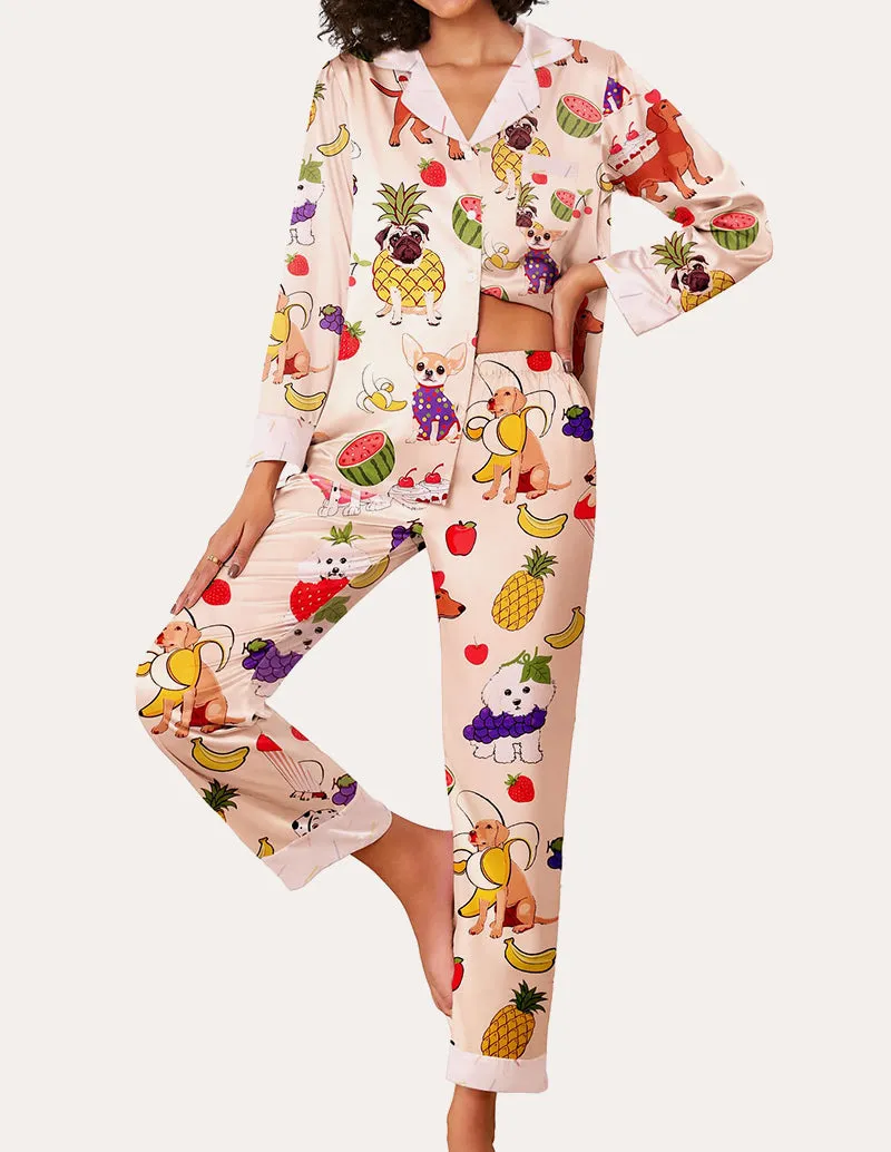 Stylish Silk Satin Pajama Set (US Only)