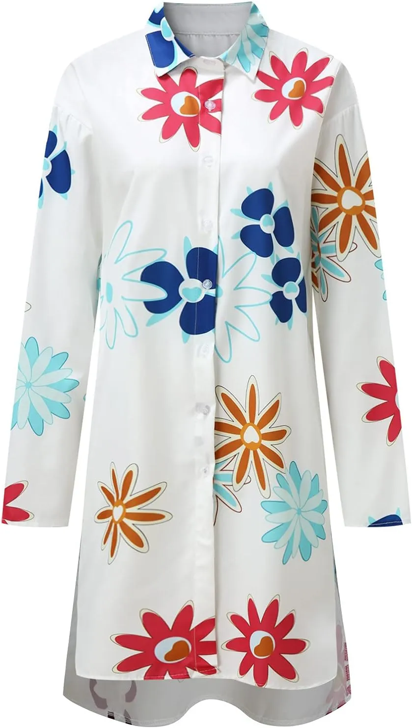 Summer Beach Dresses for Women 2025 Vacation Boho Floral Print Lace Mini Dresses Casual V Neck Loose Flowy Shift Dresses