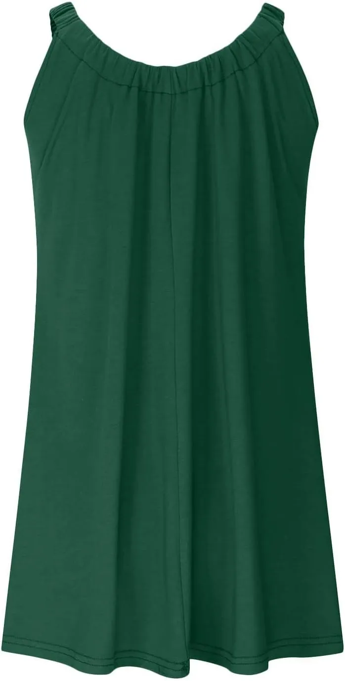 Summer Dresses for Women Sleeveless Beach Vacation Traval Clothes Swimsuit Coverup Casual Vacation Short Summer Dress