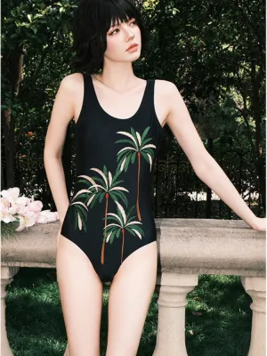 Summer Embroidery One-Piece Swimsuit - Women's