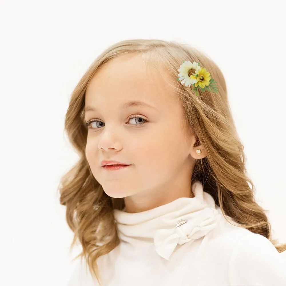 Sunflower Baby Girl Hair Clips