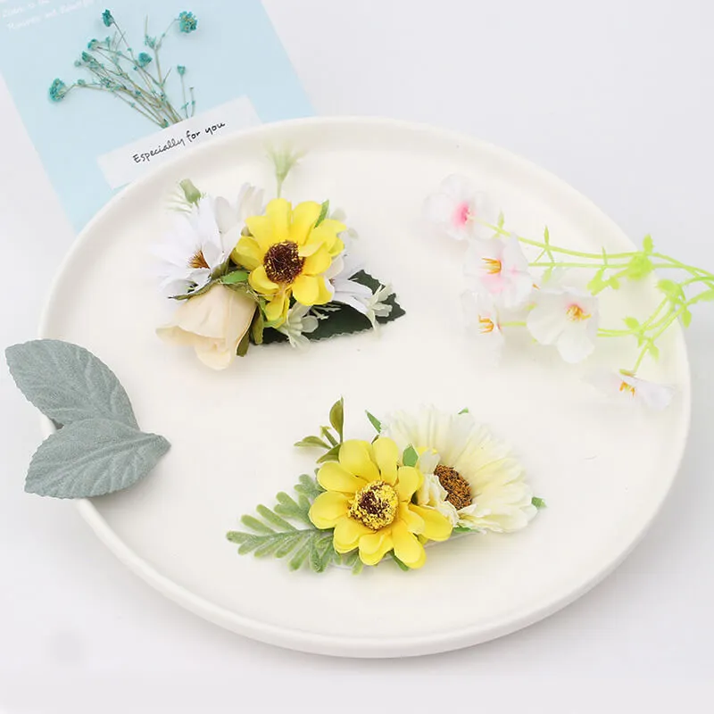 Sunflower Baby Girl Hair Clips