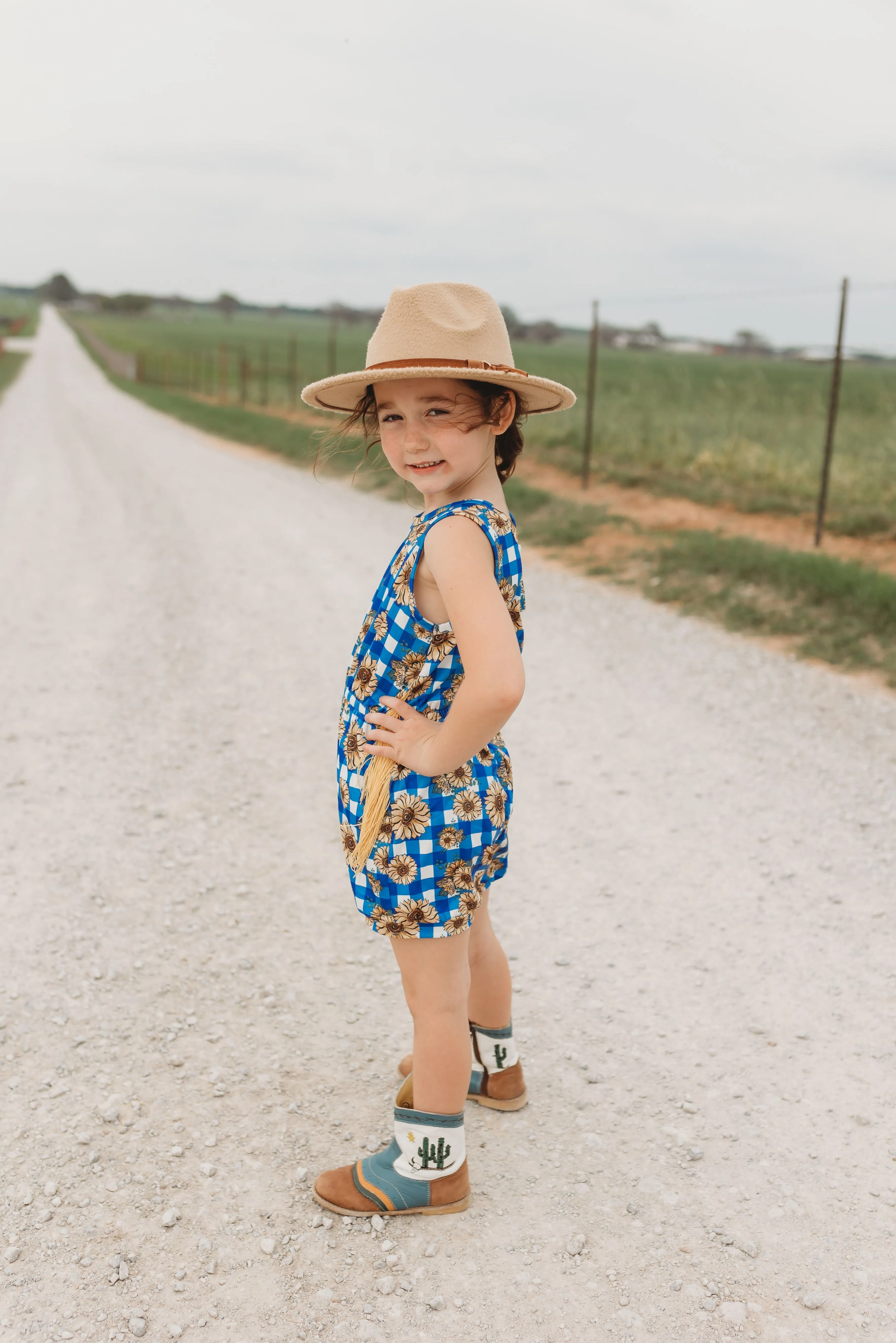 Sunflower Fringe Romper Toddler (2T-5T)