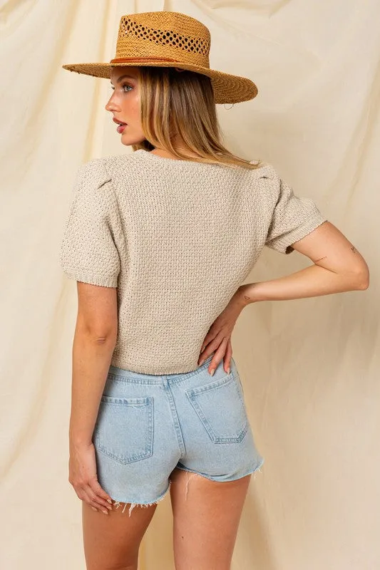 Sunlit Days Puff Sleeve Top
