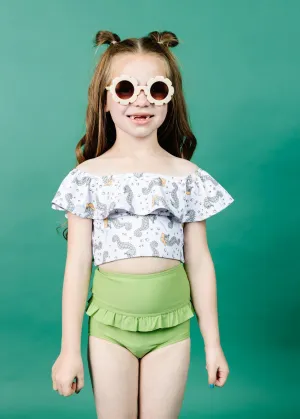 Sweet Pea Green | Mini Mid-Ruffle Bottoms
