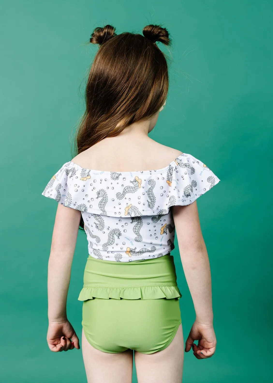 Sweet Pea Green | Mini Mid-Ruffle Bottoms
