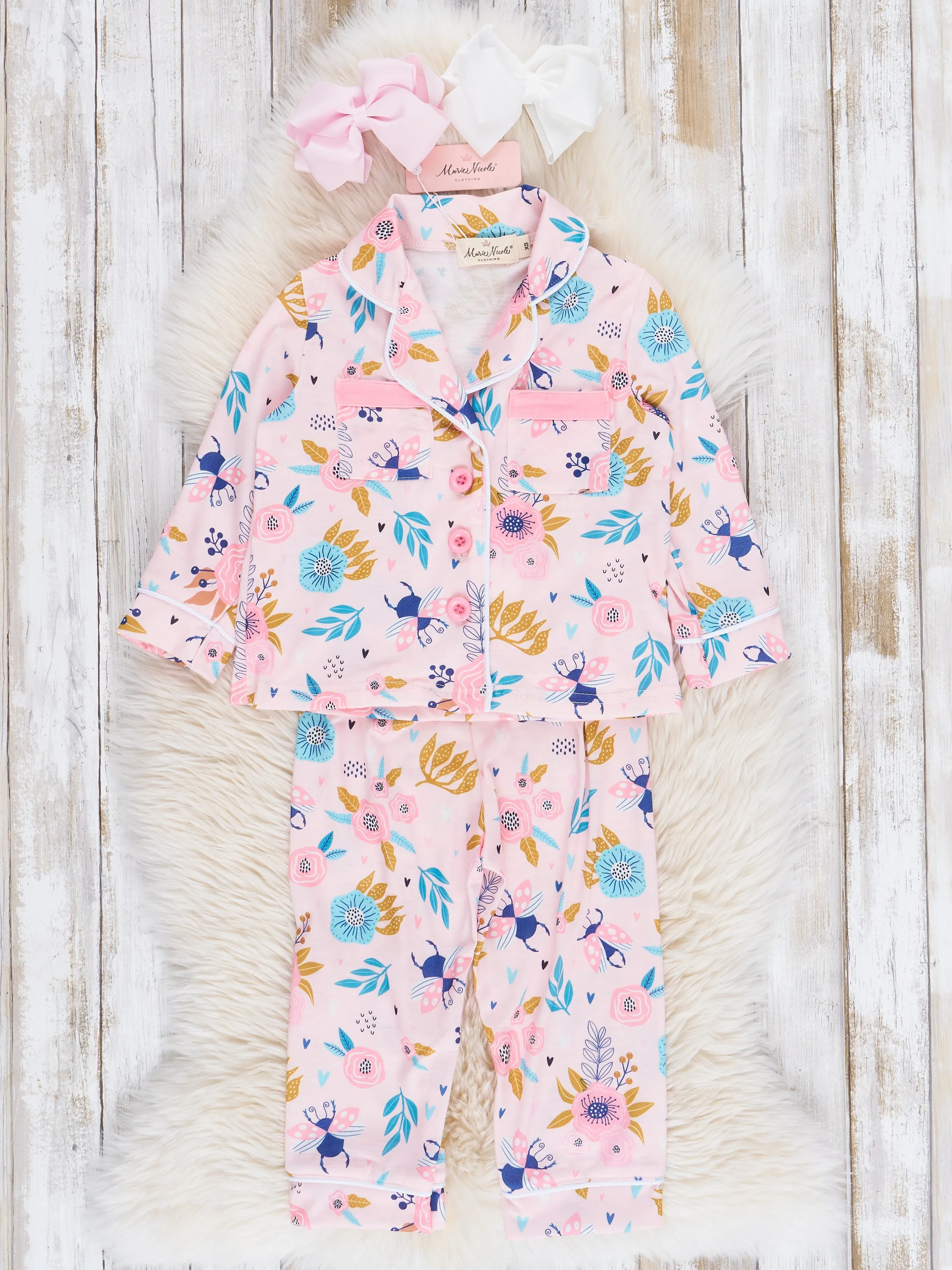 Sweet Pink Garden Pajamas