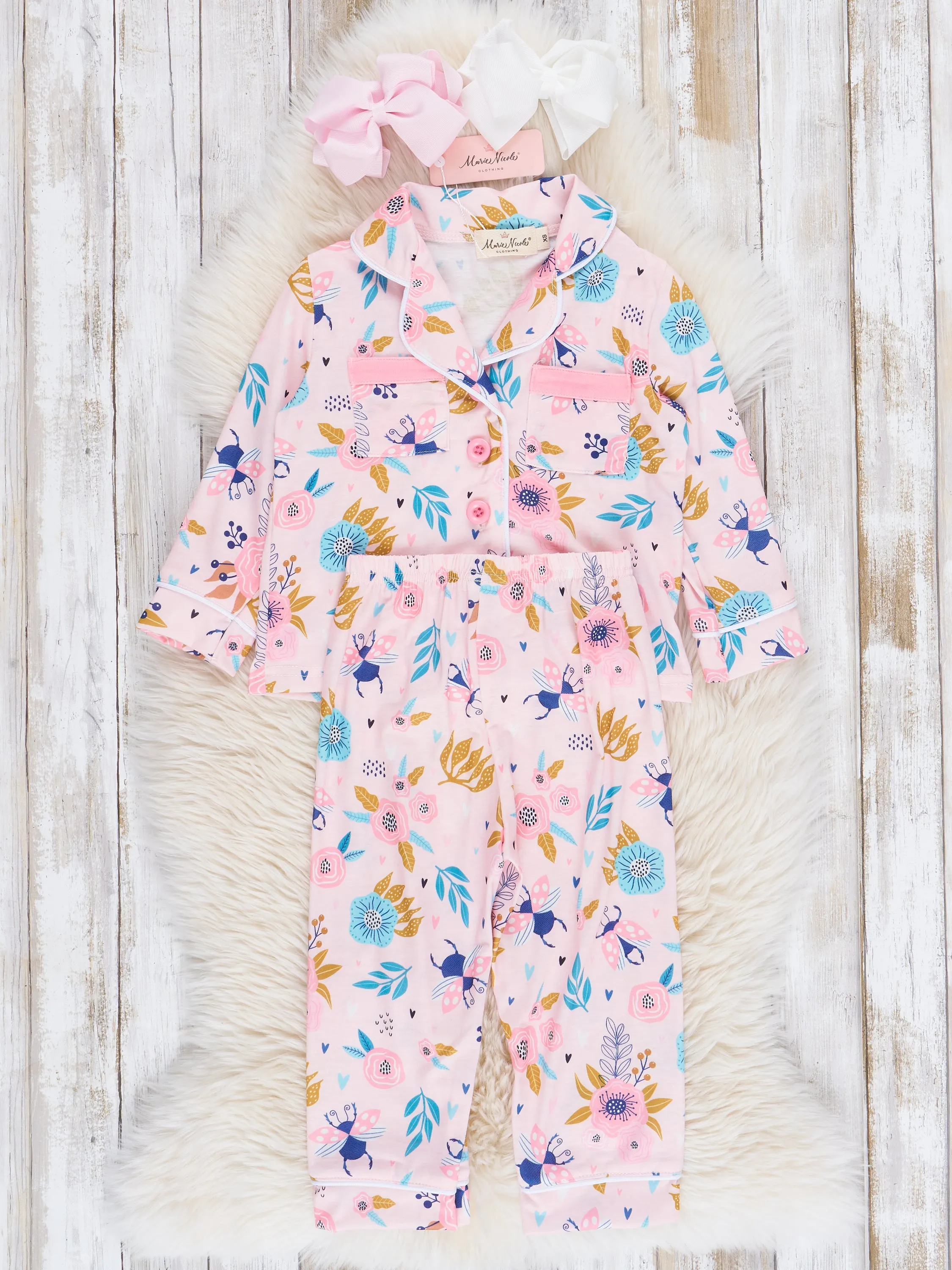 Sweet Pink Garden Pajamas