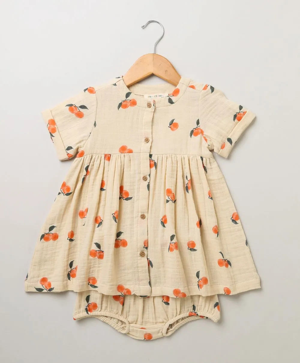 Sweetlime By AS All-over Peach Printed Co-ord Set.