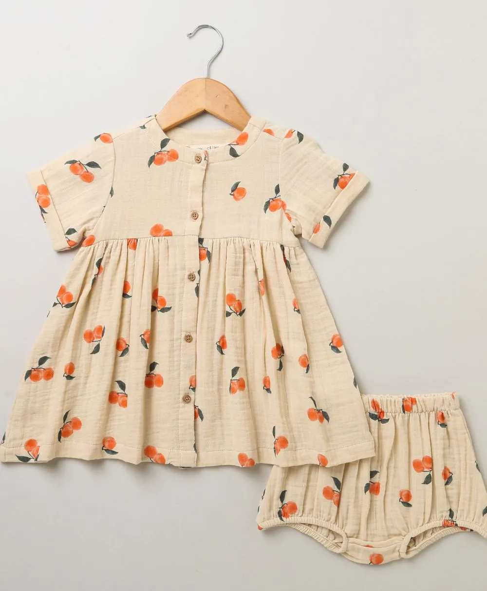 Sweetlime By AS All-over Peach Printed Co-ord Set.