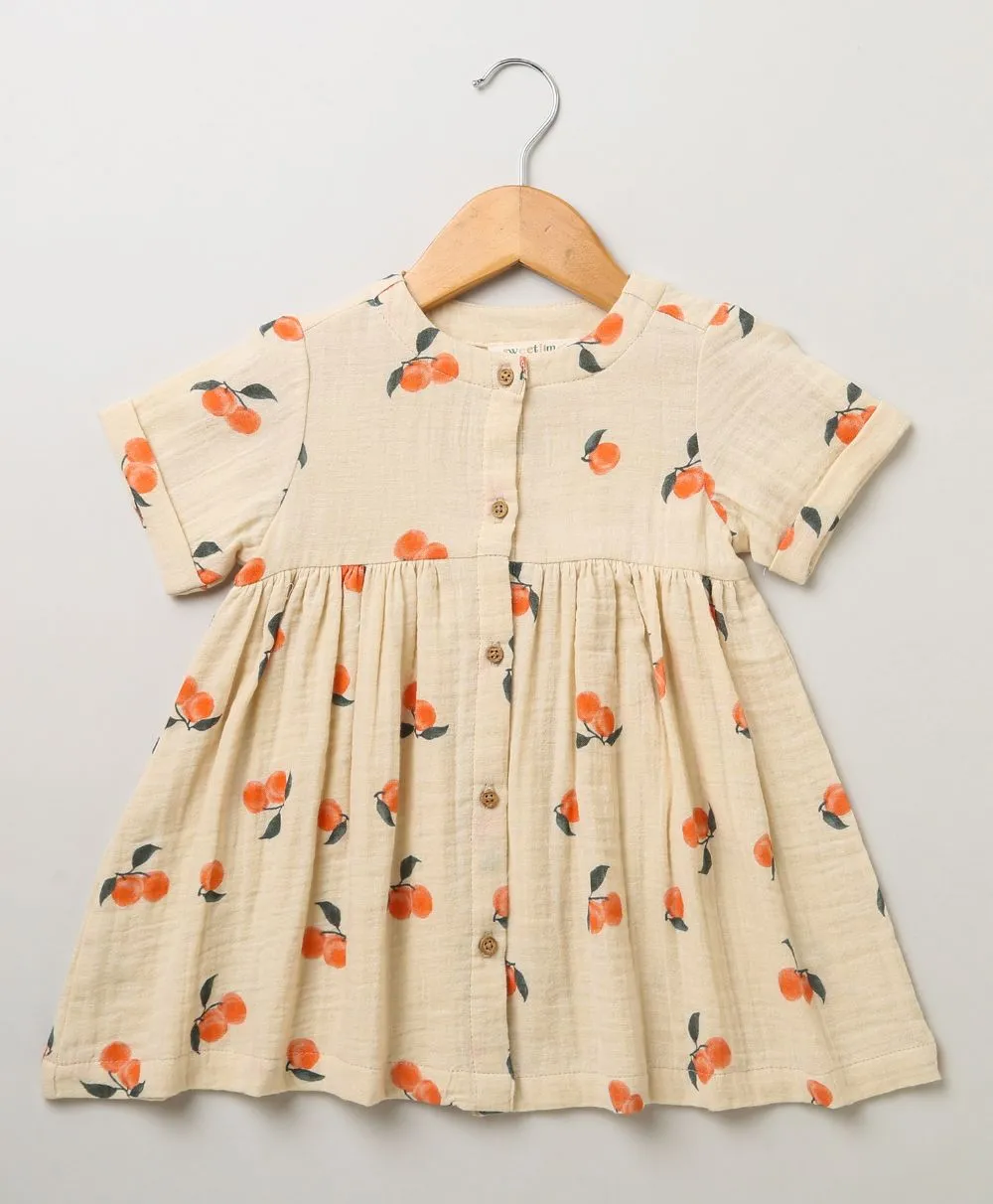 Sweetlime By AS All-over Peach Printed Co-ord Set.