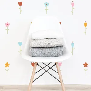 Tall Flowers Wall Decal Set