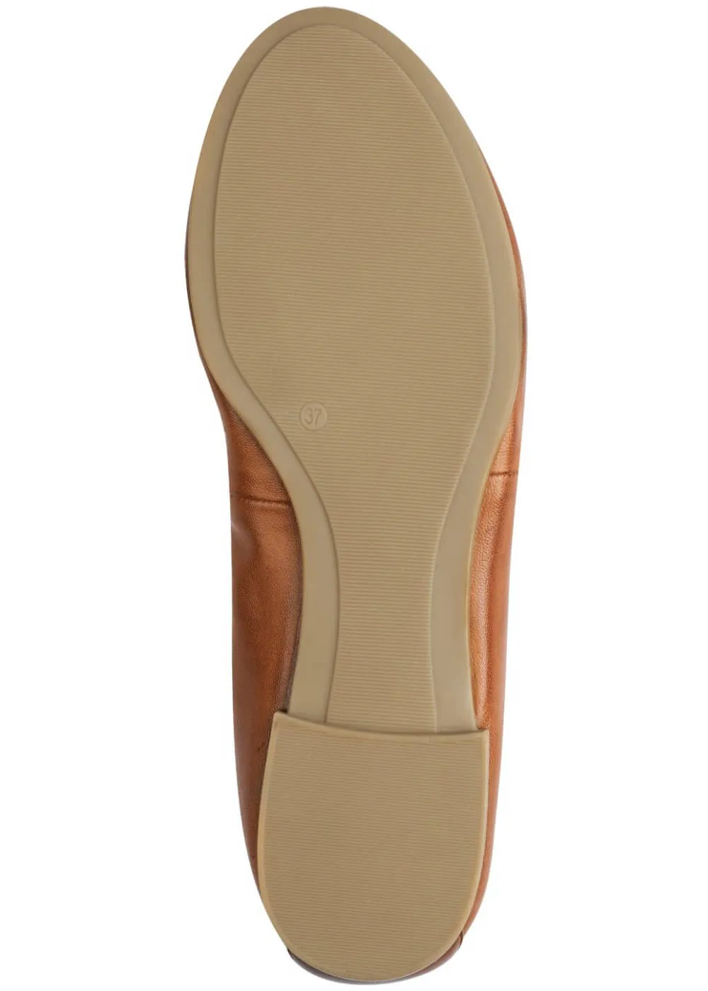 Tamaris Audrey Leather Ballerinas Chestnut