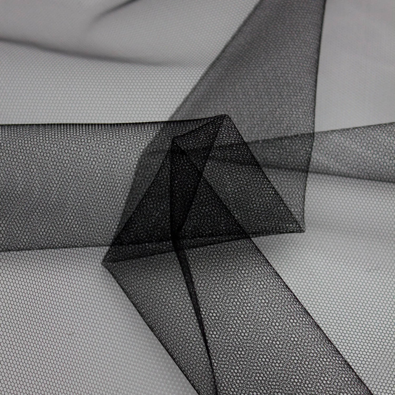 Tehila Black Tulle Polyester SHOWROOM SAMPLE 34CM X 60CM