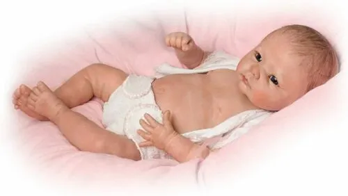 The Ashton - Drake Galleries Little Grace So Truly Real® Baby Girl Doll Weighted Fully Poseable with Soft RealTouch® Vinyl Skin by Award Winning Artist Linda Murray 20"-inches