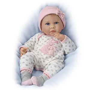 The Ashton - Drake Galleries Somebunny Loves You So Truly Real® Baby Girl Doll Realistic Weighted Fully Poseable with Soft RealTouch® Vinyl Skin by Master Doll Artist Linda Murray 17"-inches