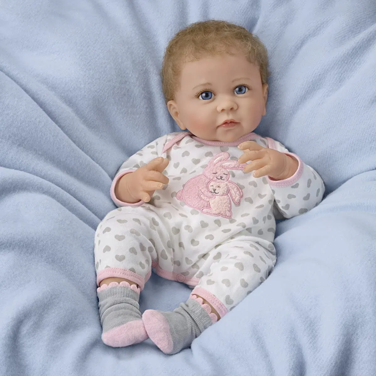 The Ashton - Drake Galleries Somebunny Loves You So Truly Real® Baby Girl Doll Realistic Weighted Fully Poseable with Soft RealTouch® Vinyl Skin by Master Doll Artist Linda Murray 17"-inches