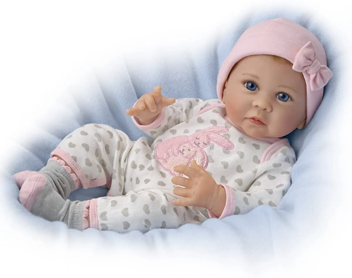 The Ashton - Drake Galleries Somebunny Loves You So Truly Real® Baby Girl Doll Realistic Weighted Fully Poseable with Soft RealTouch® Vinyl Skin by Master Doll Artist Linda Murray 17"-inches