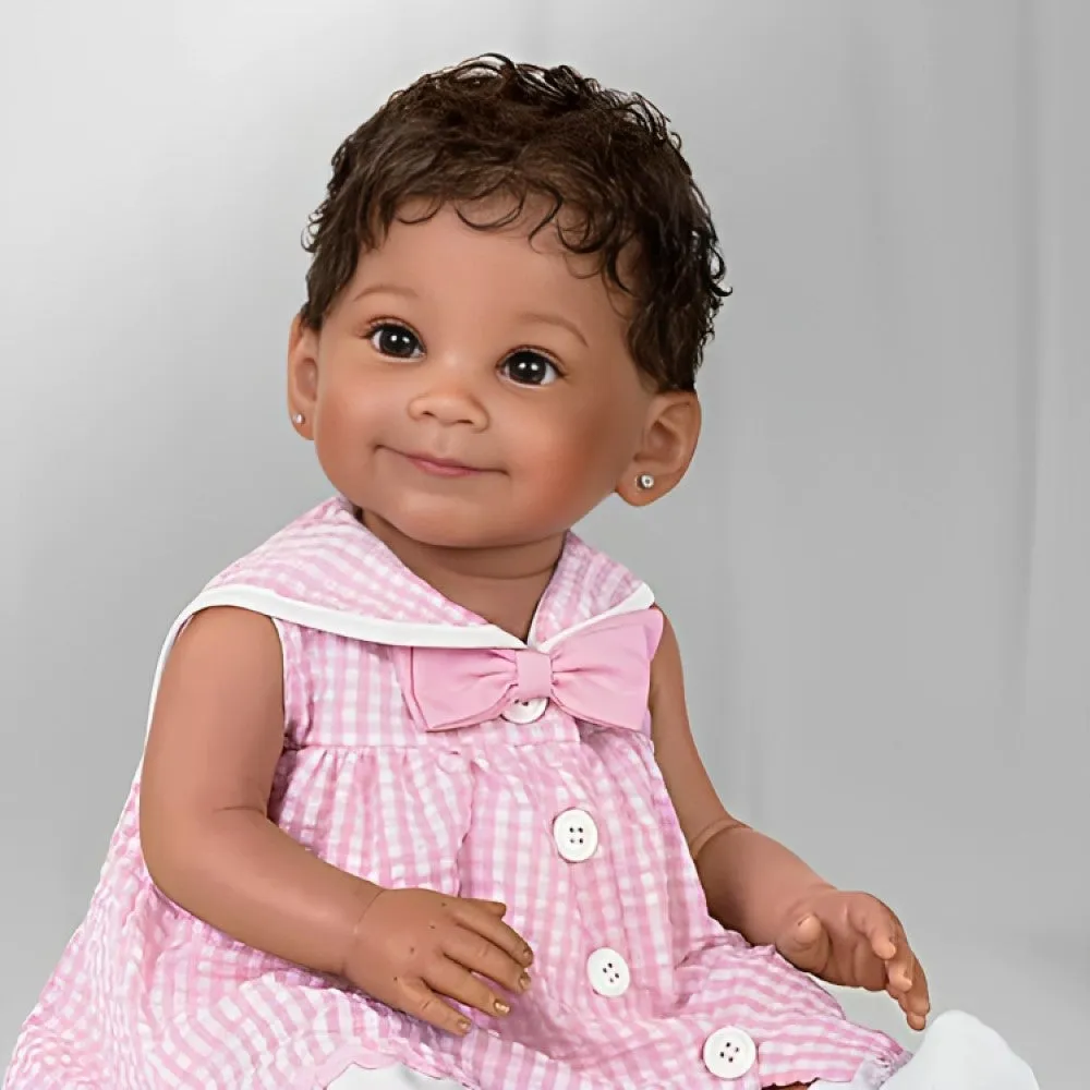 The Ashton-Drake Galleries Such A Doll Photo Contest Collection Issue #9: 'Nevaeh' Baby Doll Handcrafted Lifelike with RealTouch® Vinyl and Hand-Rooted Hair by Ping Lau 18-Inches