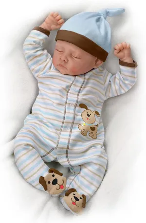 The Ashton-Drake Galleries Sweet Dreams Danny So Truly Real® Lifelike & Realistic Weighted Newborn Baby Boy Doll by Linda Murray 19-inches