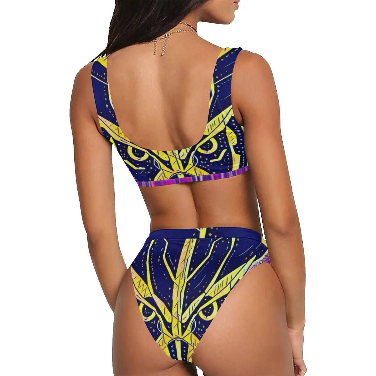 THE OWLFORMERS Sport Top & High-Waisted Bikini Swimsuit