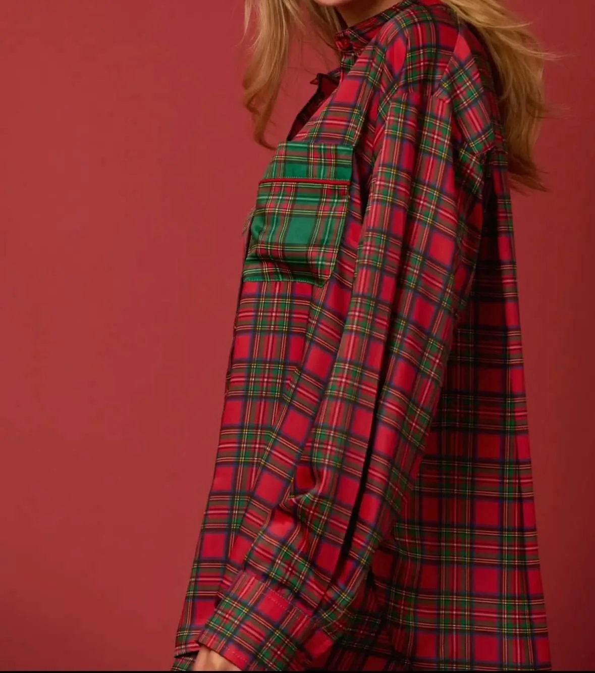 The Pretty In Plaid Pajamas: Plaid Christmas Pajama Set