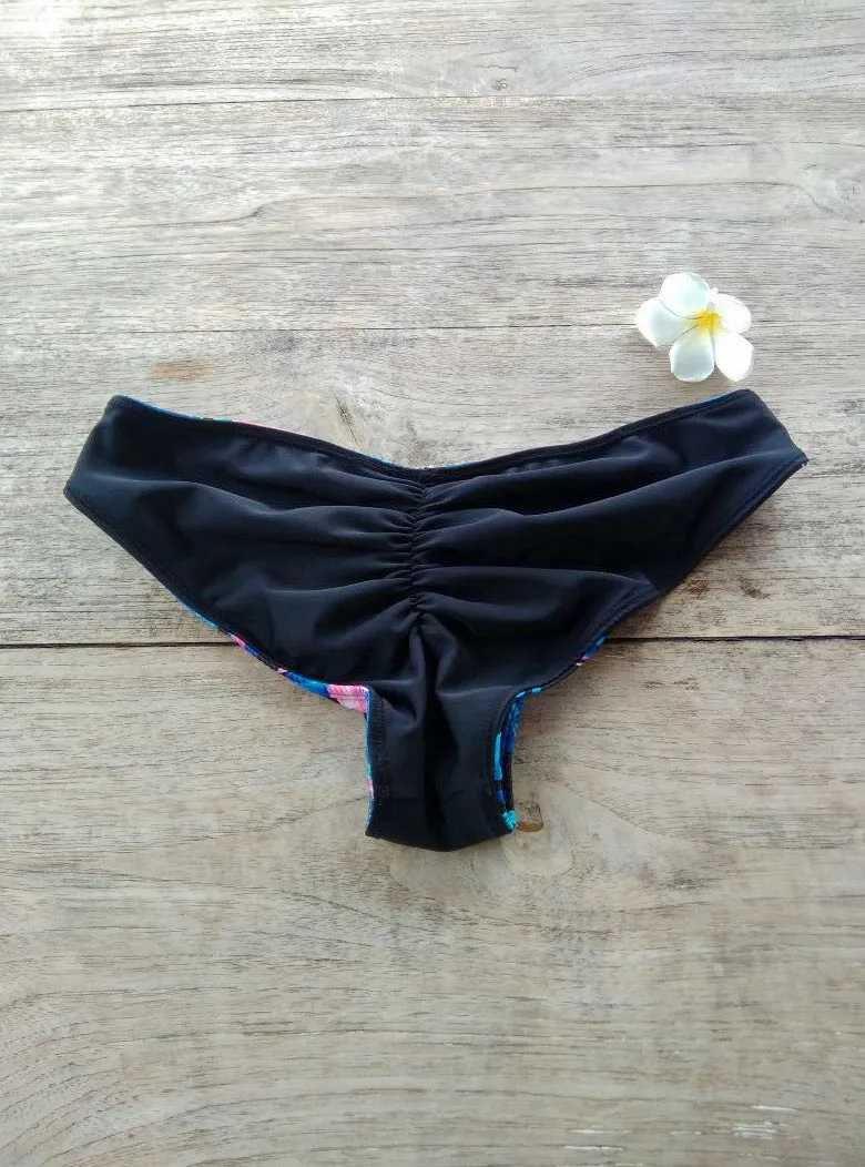 TIKIYOGI® Flora Flamingo Cheeky Reversible Bikini Bottom