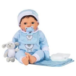 Tiny Treasures Lifelike Baby Doll with Layette Set - Soft Hair
