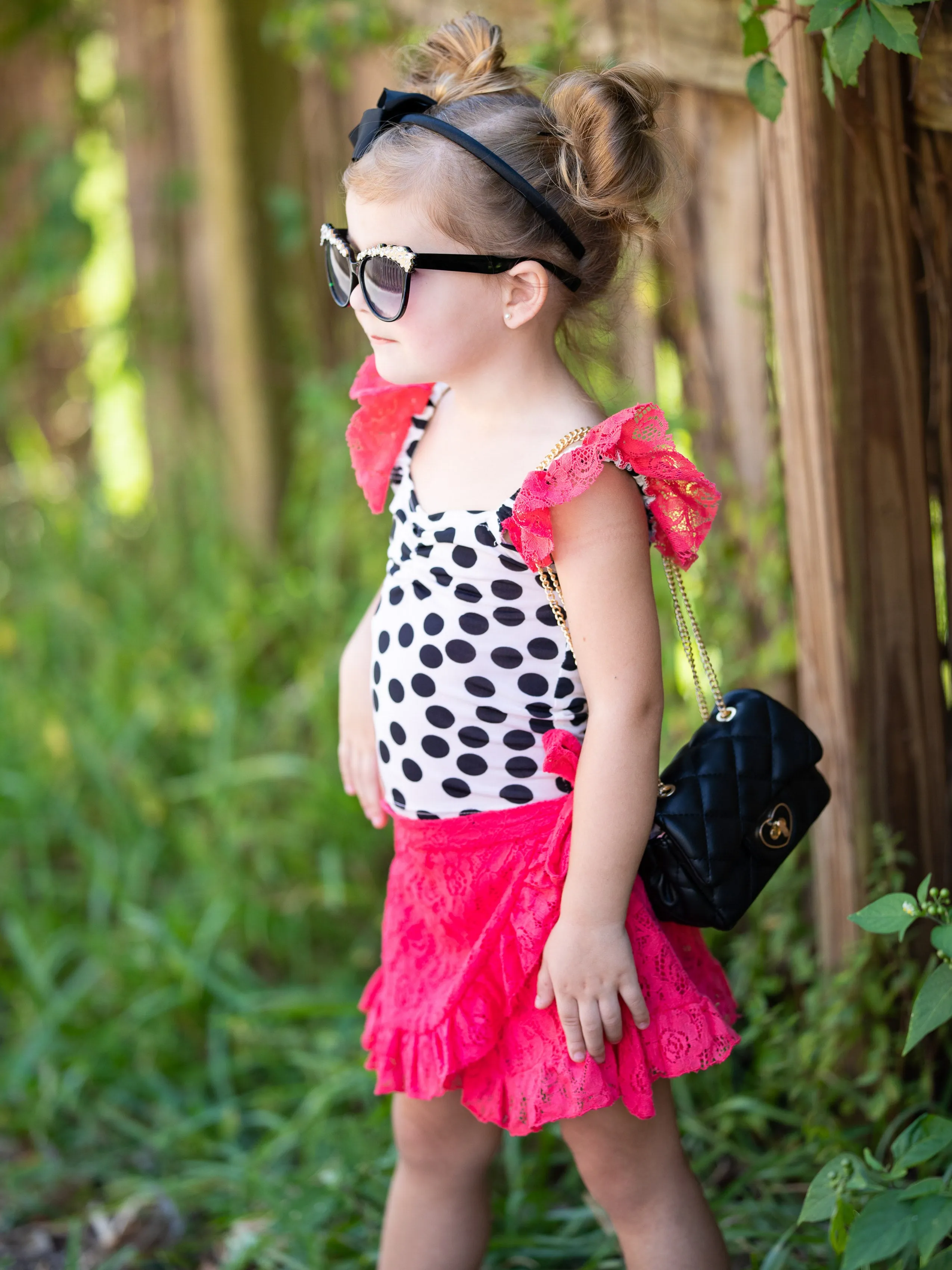 Total Sweetheart Lace Wrap Skirt Set