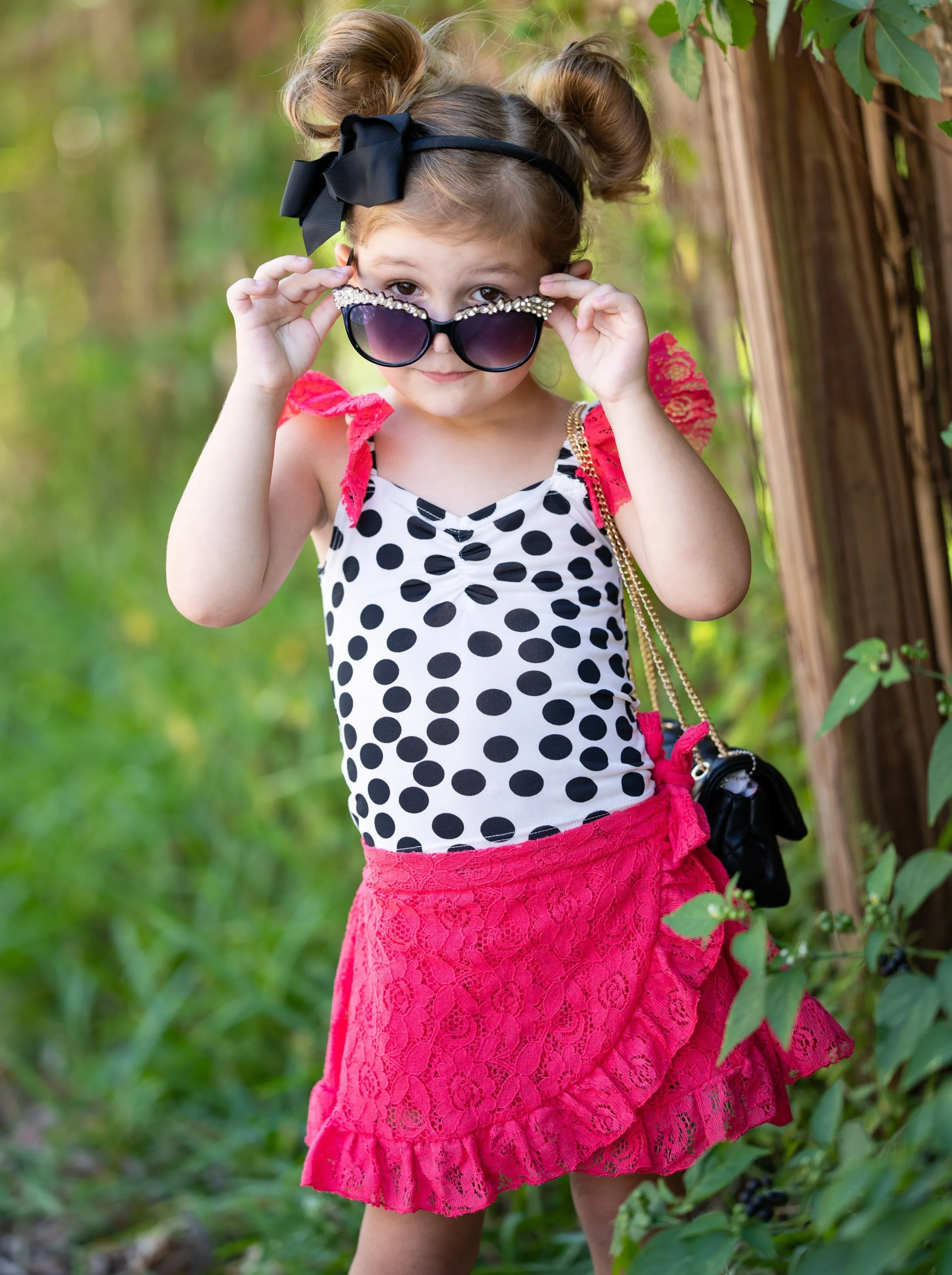 Total Sweetheart Lace Wrap Skirt Set